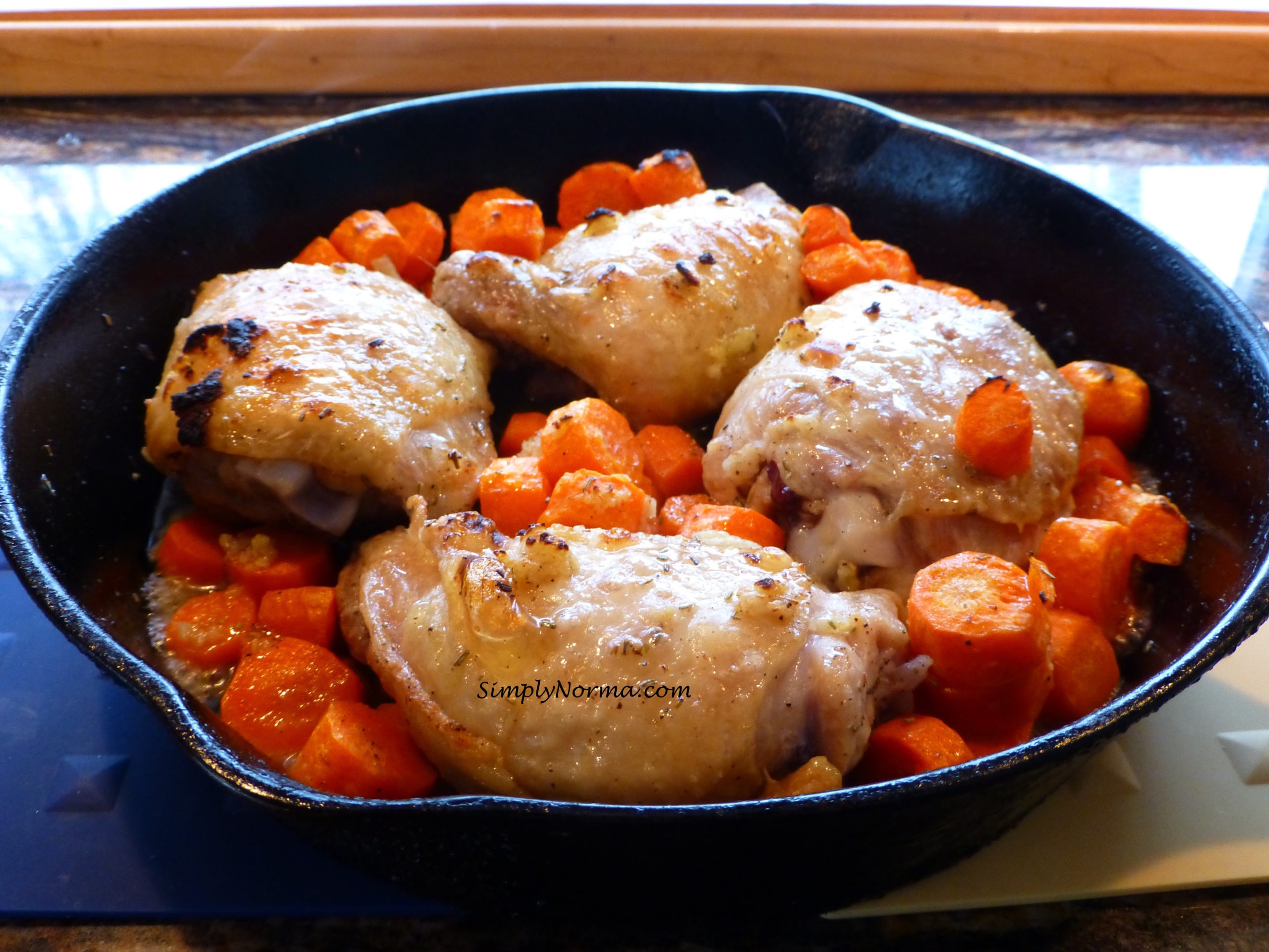 Paleo Braised Chicken with Rosemary & Carrots