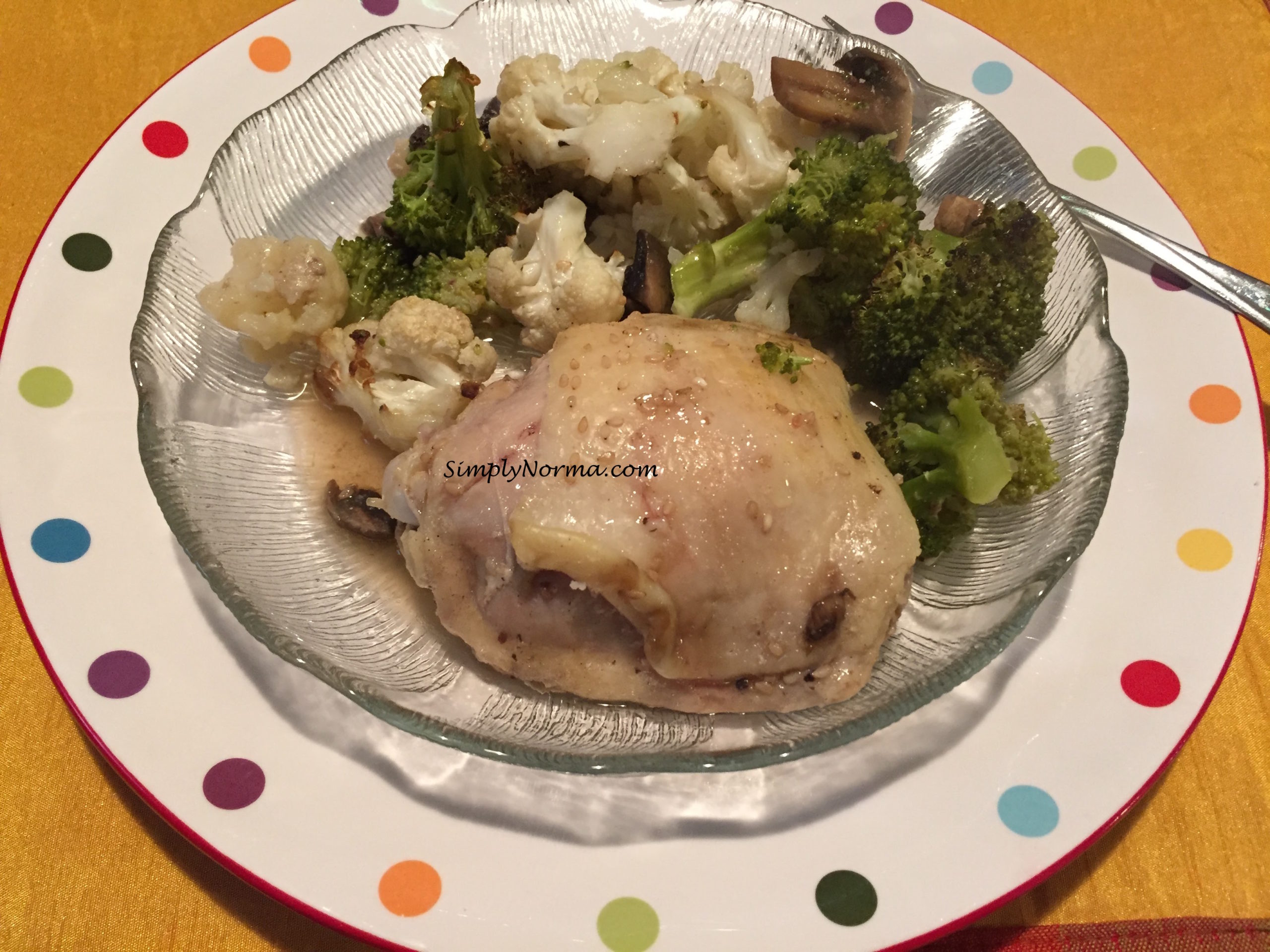 Baked Chicken With Broccoli & Cauliflower