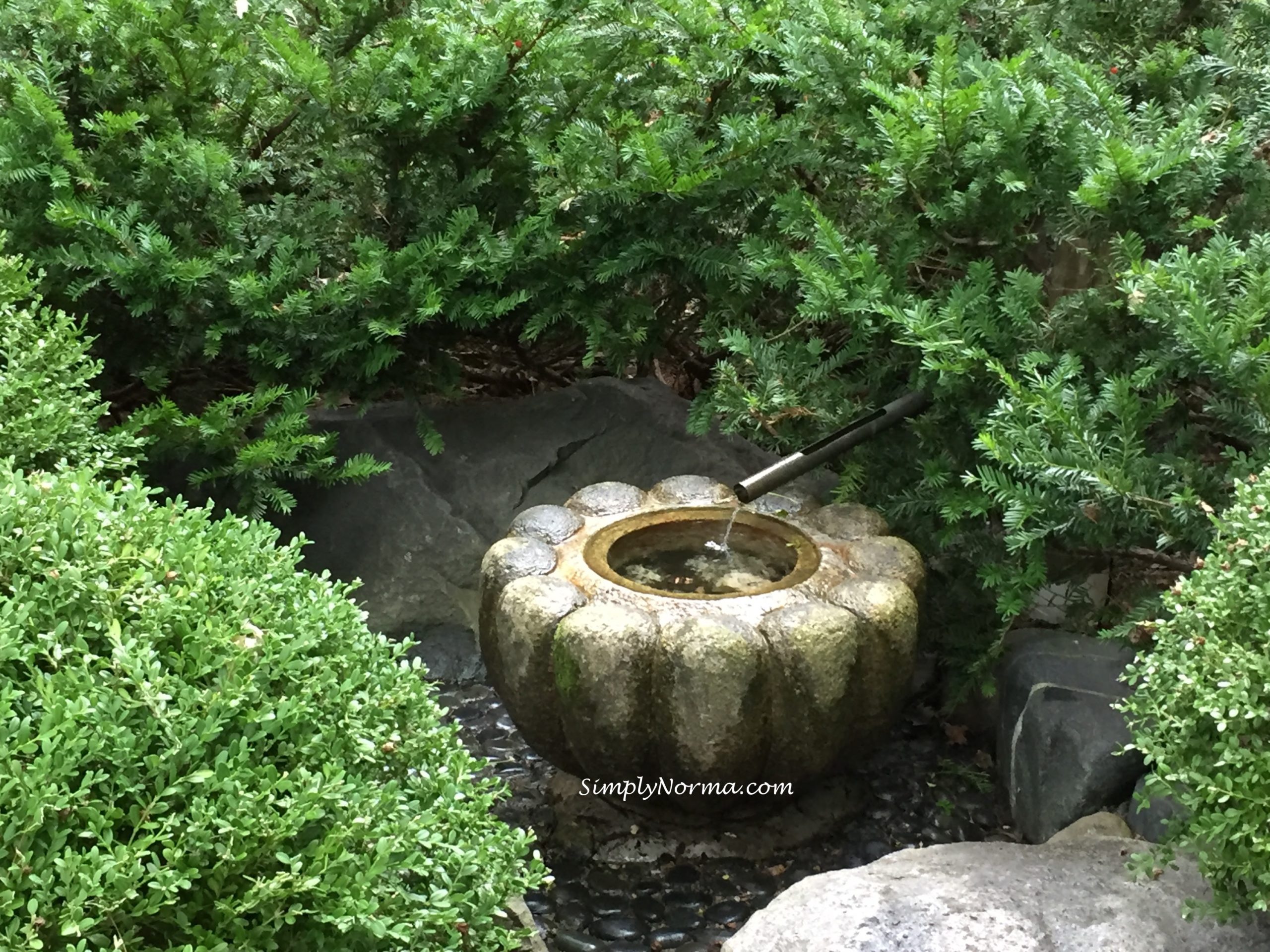 Japanese Garden Water Fountain Minnesota Landscape Arboretum